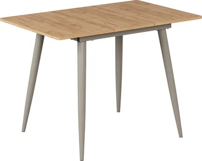 Produktbild von Esstisch Vicco Beaver Goldkraft Eiche/Greige 80 x 70 cm ausziehbar, Model 58465