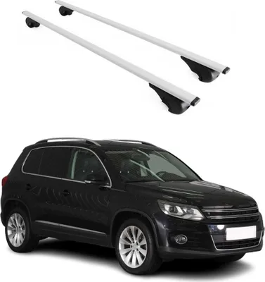 Produktbild von Dachträger Grundtäger für VW Tiguan mk1 2007-2016 75kg Metall Silber 2 tlg