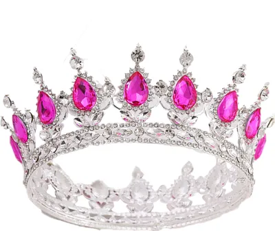 Produktbild von Kronenaufsatz für Geburtstagstiara, wunderschöne Kristallmetallkrone, Prinzessinnenkrone für Abschlussball, Kostümstirnband