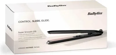 Immagine prodotto di Piastra per capelli, BaByliss Smooth Control 235 ST298E, Vetroceramica al quarzo, piastre extra lunghe 25x120 mm, 170 °C - 235 °C