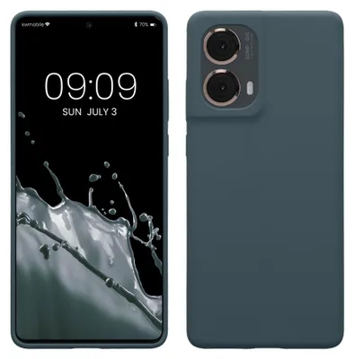 Produktbild von kwmobile Handyhülle für Motorola Moto G85 5G Hülle - Case Silikon - Kabelloses Laden - Schutzhülle Cover in Dunkler Schiefer