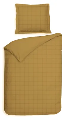 Productafbeelding van Heckett Lane Dekbedovertrek Katoen Satijn Diamant - amber gold 140x200/220cm