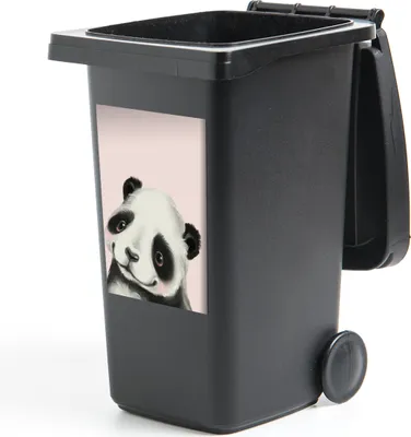Produktbild von MuchoWow® Mülltonnenaufkleber Panda - Kinder - Rosa 40x60 cm - Mültonnen-sticker - Sticker - Aufkleber für die Mülltonne