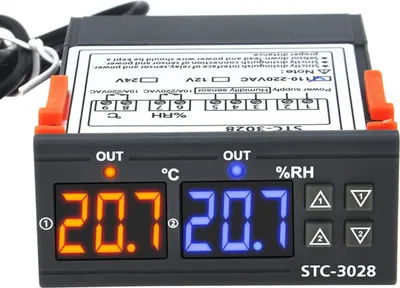 Image de Contrôleur digital de température et d'humidité ?20�� à +80�� 00% RH à +100% Hygromètre Thermomètre précis 110V?220V