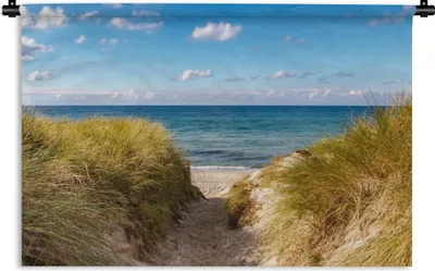 Produktbild von MuchoWow® Wandteppich Wandbehang Strand - Wolken - Deutschland 60x40 cm Tapisserie Dekoration Wandtuch - Wanddekorationen