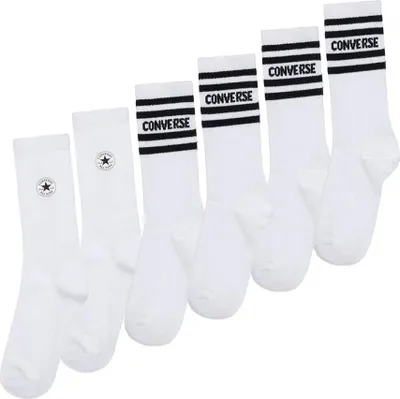 Produktbild von Converse Kids Chuckpatch crew Socken 6 Paare Weiß EU 27-35 Jungen,Mädchen Weiß EU 27-35