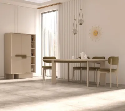Productafbeelding van Elegant servieskast en eettafelset voor een modern interieurontwerp