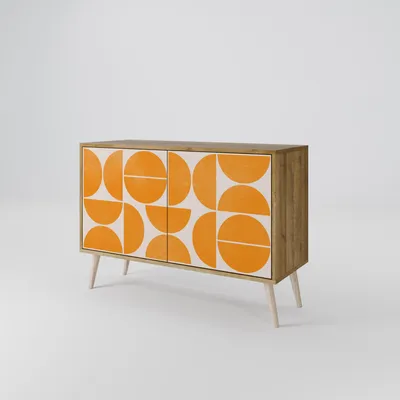 Produktbild von Spacerebels Kommode mit 2 Türen - Sideboard Komodenschrank - Highboard - Kleiderschrank Möbel - Wohnzimmer Schlafzimmer - 57,5×111×42 (HxBxT)