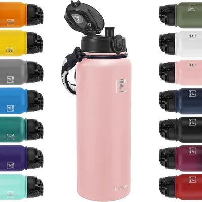 Immagine prodotto di Borraccia in acciaio inossidabile da 1,2 L, rosa, a prova di perdite