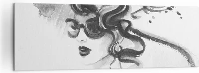 Produktbild von Bild auf Leinwand - Leinwandbild - Frau Modell - 160x50cm - Wand Bild - Wanddeko - Wandbilder - Leinwanddruck - Bilder - Kunstdruck - Wanddekoration - Leinwand bilder - Wandkunst - AB160x50-4066