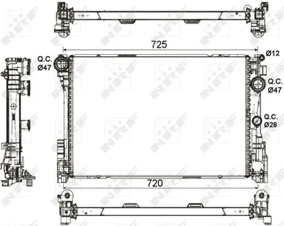 Obrázok produktu pre Kühler, Motorkühlung NRF 53113