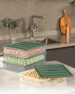 Immagine prodotto di Hermia Concept, YYBLLA3,54LU - Verde, Set di contenitori (4 pezzi), 100% PLASTICA, Verde, 23 x 2 x 6,5 cm