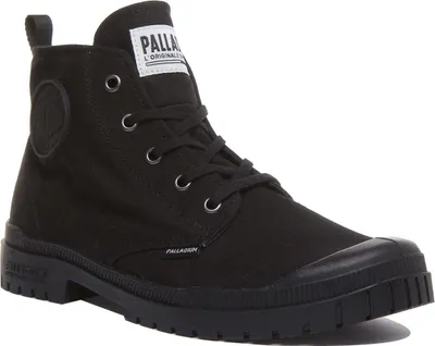 Zdjęcie produktu dla Palladium Pampa SP20 Hi Lightweight canvas lace-up ankle boot Black - 4 UK - 37 EU - 4.5 US / Black