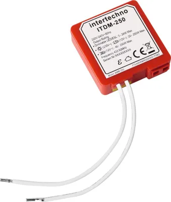 Produktbild von intertechno ITDM-250, Dimmer, Eingebaut, Rot, 230 V, 250 W, 3 W