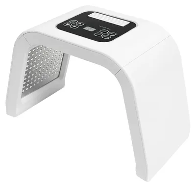 Produktbild von LED Photon Lichttherapie - Gesichtsmaske - 7 Farben PDT - 287 LEDs - Hautverjüngung & Straffung - Salon Spa Gerät 220–240V - Weiß