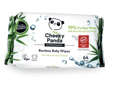 Obrázek produktu pro Cheeky panda Biologicky rozložitelné dětské ubrousky (64 ks)