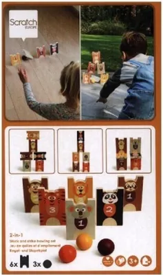 Image de SCRATCH - 2in1 Empiler et jouer aux quilles Animaux