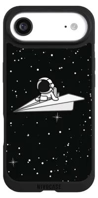 Produktbild von NIVOCASE Handyhülle für Apple iPhone Air  Hülle NIVOpure Case Schwarz Astronaut Comic Papier