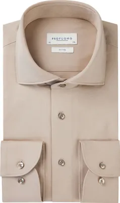 Produktbild von Profuomo Slim Fit Hemd beige gestrickt