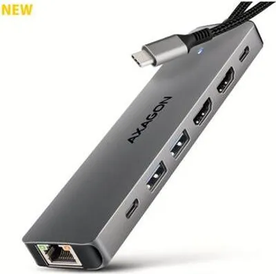Obrázok produktu pre Axagon HMC-7HX2, Kábel, USB 3.2 Gen 1 (3.1 Gen 1) Type-C, 100 W, 1.4/2.2, 10,100,1000 Mbit/s, Šedá