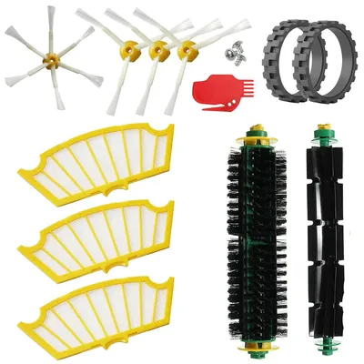 Ersatzteil-Set für Roomba 500 Serie, 3 Filter, 4 Bürsten, 2 Bänder
