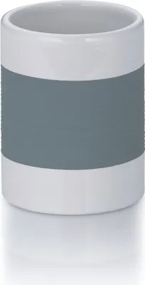 Produktbild von Kela Becher Laletta Keramik weiß/grau 10cmh 7,5cmØ, 22436