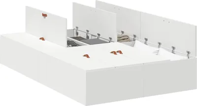 Zdjęcie produktu dla Rama łóżka z miejscem na przechowywanie Biały 120 x 200 cm