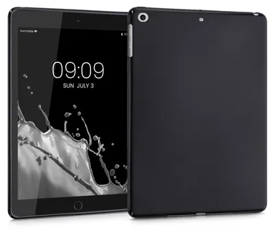 Produktbild von kwmobile Hülle kompatibel mit Apple iPad 9.7 (2017 / 2018) Hülle - weiches TPU Silikon Case transparent - Tablet Cover Schwarz Transparent