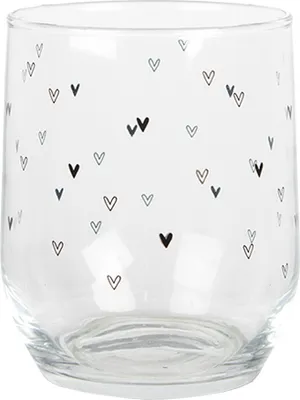 Produktbild von Clayre & Eef Wasserglas 300 ml Transparant Glas Herzen