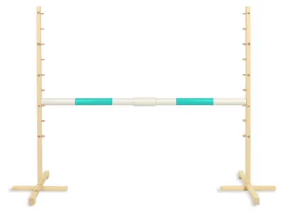 Produktbild von Sprunghindernis für Hobby Horse, 160 cm, Höhe 120 cm, mintfarbene Sprengstange