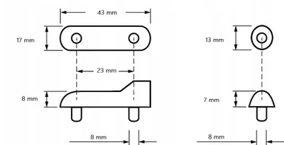 Image de Cersanit Iryda Butoirs pour Siège de Toilette