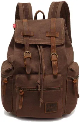 Produktbild von Famanu Rucksack Vintage Canvas für Laptops bis 15,6 Zoll - Uni Casual