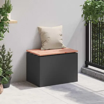 Produktbild von “2026 Modern“ Gartenbank Schwarz 60 x 40 x 43cm - Designermöbel 162909 - Gartenbänke