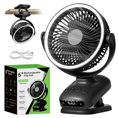 Image de Mini-ventilateur avec batterie de 10000 mAh et fonction d'oscillation