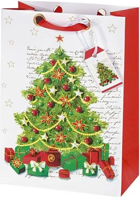 Produktbild von Geschenktragetasche - Weihnachtsmotiv, 26 x 36 x 14 cm