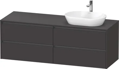 Produktbild von Duravit Ketho.2 Wastafelonderkast 160x55x56,8 cm Supermat Grafiet