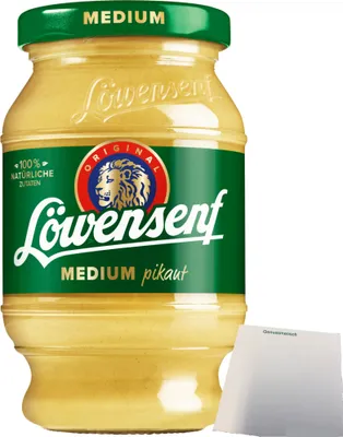 Produktbild von Original Löwensenf Medium 6er Pack (6x250ml Glas) + usy Block