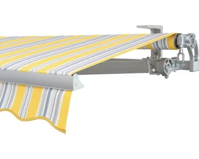 Produktbild von SOLUNA Gelenkarmmarkise Concept 4x2 Stoff Dessin 6292 Gestell Silber E6EV1 eloxiert Antrieb rechts inkl. Kurbel