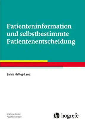 Obrázok produktu pre Patienteninformation und selbstbestimmte Patientenentscheidung