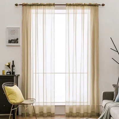 Obrázok produktu pre Ibenzoa® Transparentné závesy Voilegardinen s pútkami – 2-dielna sada, 265 x 140 cm, 100% polyester, priepustné svetlu, vhodné do obývačiek a spální