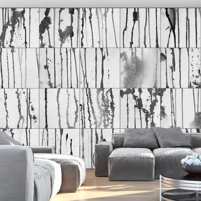 Produktbild von PURO TAPETE - Realistische Tapete ohne Rapport und Versatz 10m Vlies Tapetenrolle Wandtapete modern design Fototapete - Abstrakt - wie gemalt f-A-0460-j-d