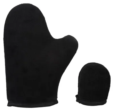 Produktbild von Weicher Bräunungshandschuh, Selbstbräunungshandschuh, Lotion-Auftragswerkzeug, Zubehör, Strandhandschuhe (Schwarz)
