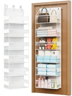 Image de Omgoods - Organisateur de porte avec 6 compartiments pour jouets et couches