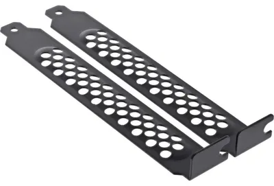 Immagine prodotto di InLine® 66641B Staffa per scanalatura forata, nera, confezione da 2