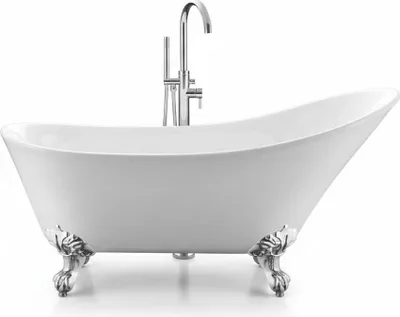 Produktbild von Freistehende Badewanne mit Füßen BALMAIN Adlerfüße CHROM 161 cm