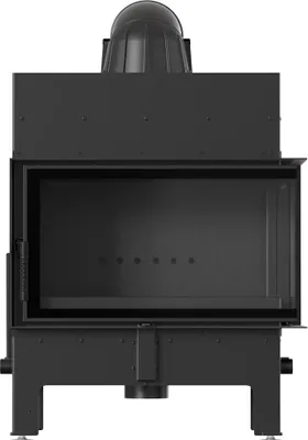 Zdjęcie produktu dla Kominek powietrzny stalowy FLOKI M prawy 10 kW fi 200 czarne wyłożenie