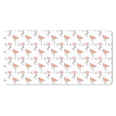 Produktbild von MuchoWow® Schreibtischunterlage Flamingo - Muster - Rosa 80x40 cm - XXL Mauspad - Gaming Mauspad