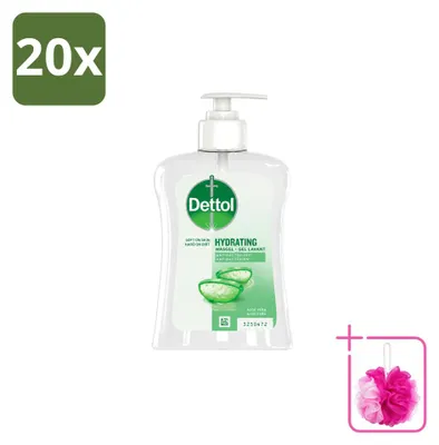 Produktbild von 20 x Dettol Antibakterielle Handseife - Aloe Vera - 250 ml - Sparpackung - 20 Stücke