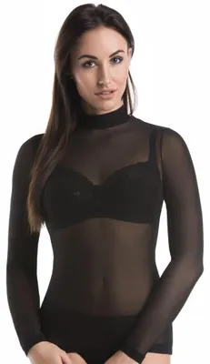 Immagine prodotto di Teyli maglia dolcevita donna in rete trasparente Glamour Donna 169320 nero M