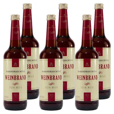 Produktbild von Darendrächter Weinbrand -mild- (6 x 0,7L)